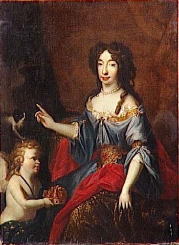 unknow artist Portrait de Marie Anne Victoire de Baviere, dauphine de France oil painting picture